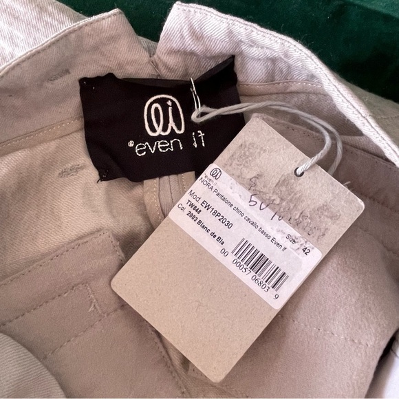 Even If EI Nora Chino Wool Cotton Blend High Rise Gray Trouser Pants NWT 42/6 - Picture 6 of 9